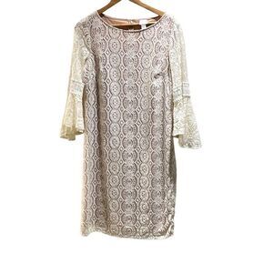 Chico’s Lace Bell Sleeve dress Size 2